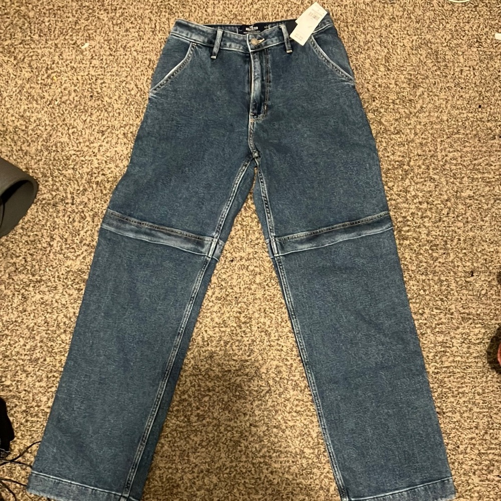 Hollister Ultra High-Rise Dad Jean, size  5R (w27), blue denim